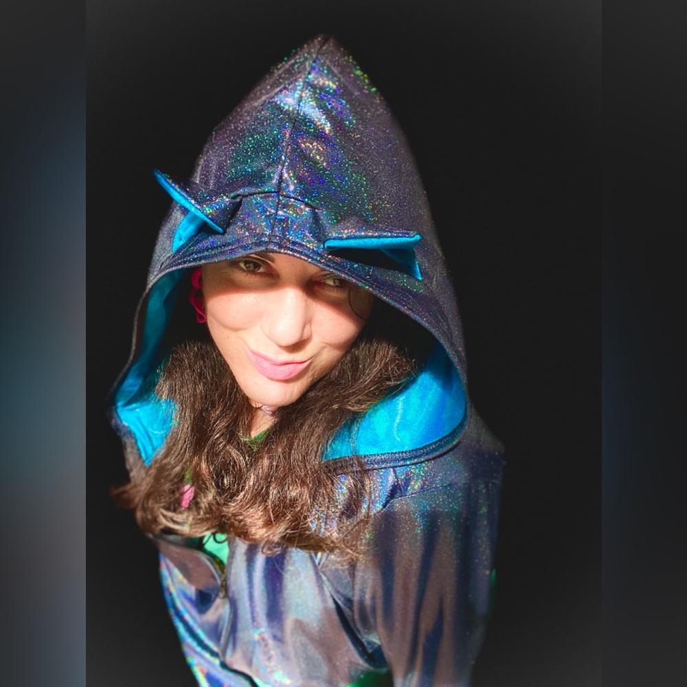 Coquetry Cat Kimberly Jacket Black Blue XL $135